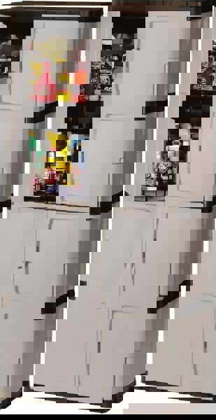 Double-Door Storage Cabinet - Base/top, 36w X 18d X 72h, Gray/black